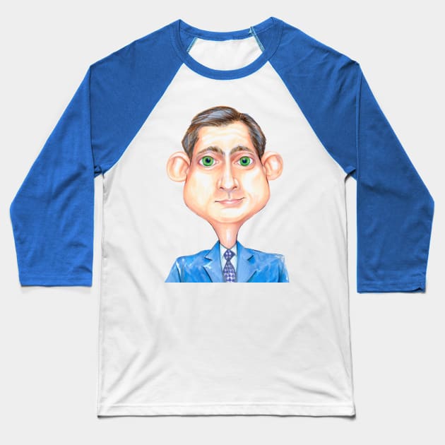 Michael Scott Portrait Baseball T-Shirt by obillwon